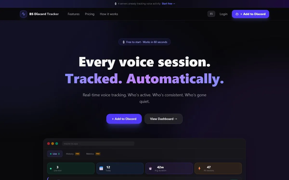 Preview de BS Discord Tracker